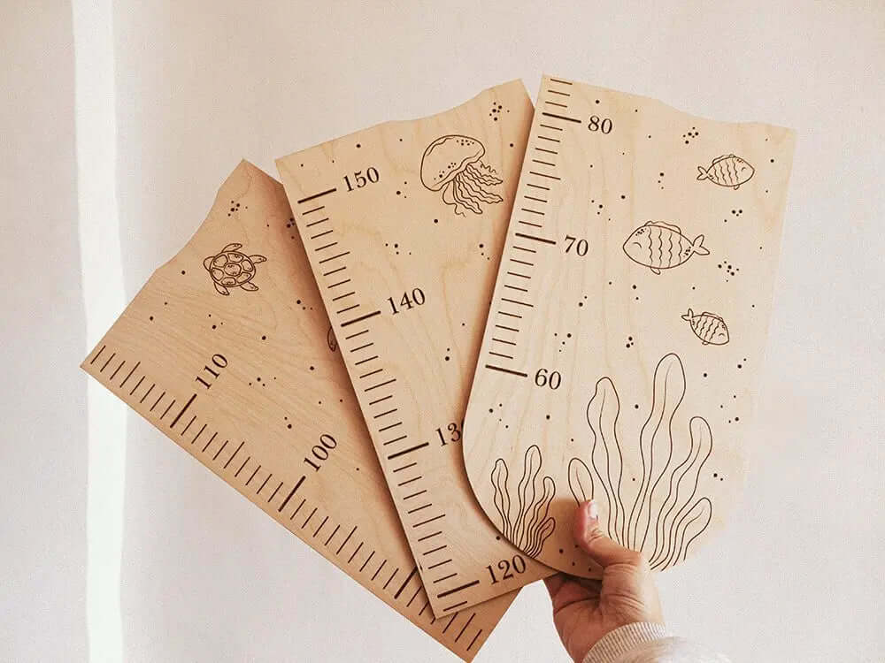 Medidor infantil de madera. Medidor infantil personalizado. Medidor infantil sostenible. Detalles para niños. Regalos de cumpleaños para niños. Regalos infantiles.