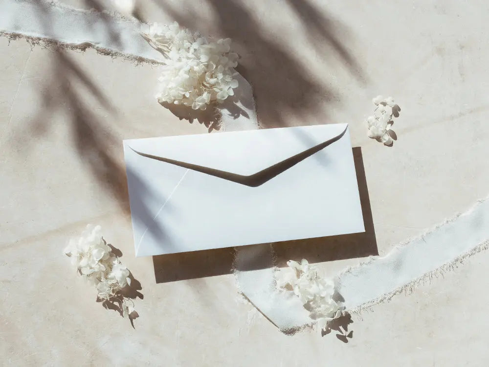 Sobre tipo americano clásico y sofisticado, perfecto para tarjetas de agradecimiento, invitaciones o cartas formales. Fabricado con materiales premium, ofrece una presentación de lujo.