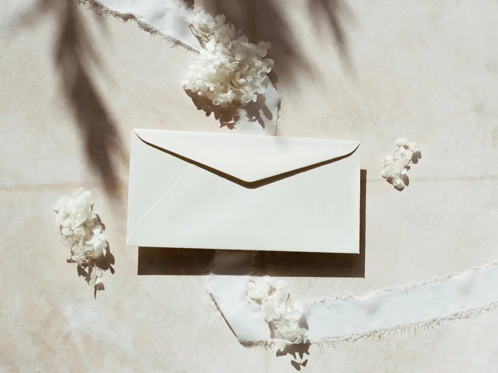 Sobre tipo americano clásico y sofisticado, perfecto para tarjetas de agradecimiento, invitaciones o cartas formales. Fabricado con materiales premium, ofrece una presentación de lujo.