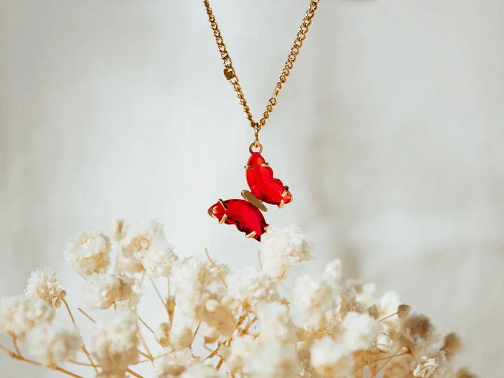 Collar mariposa de colores. Collar mariposa. Colgante mariposa. Collar acero inoxidable. Ideas de regalo. Regalo San Valentín.