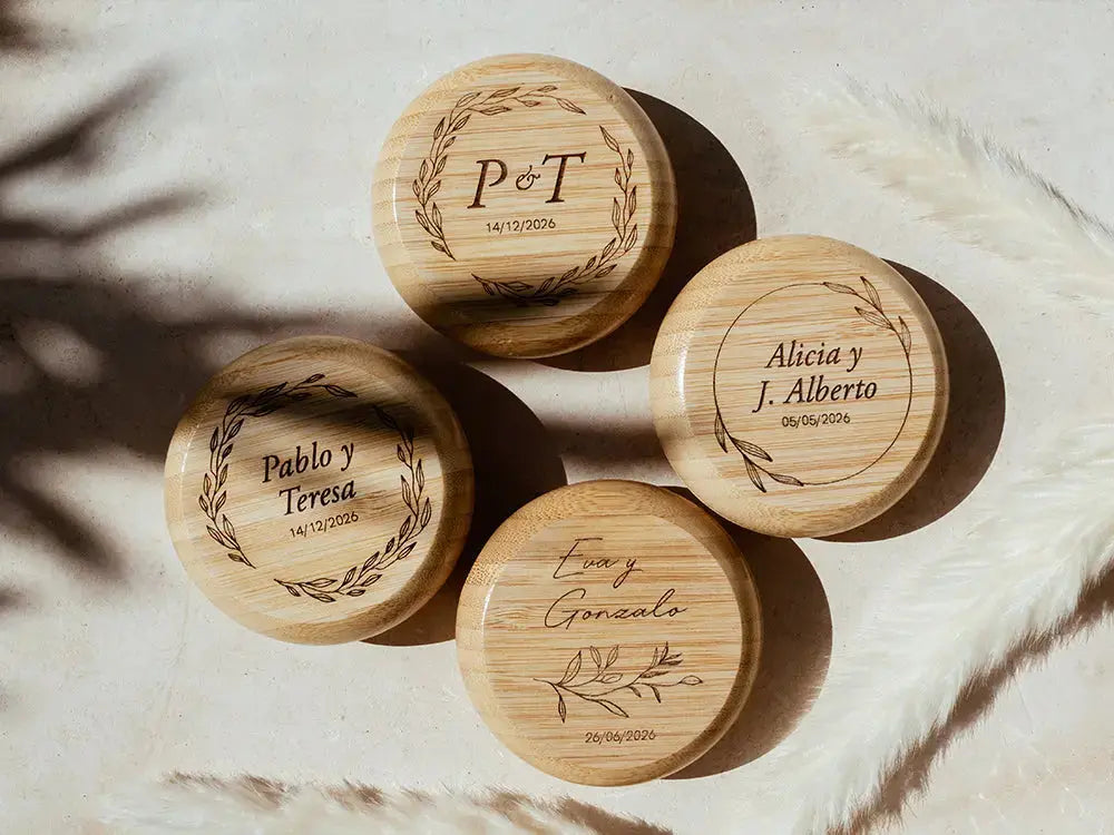 Peine con Espejo de Madera Natural