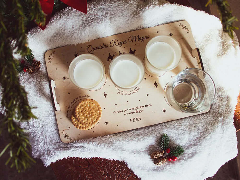 Bandeja Reyes Magos personalizada de madera