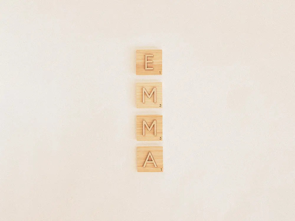 Letras tipo Scrabble de madera