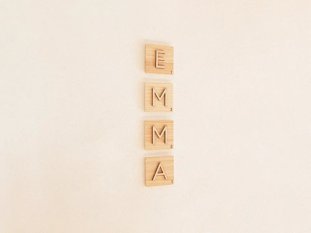 Letras tipo Scrabble de madera