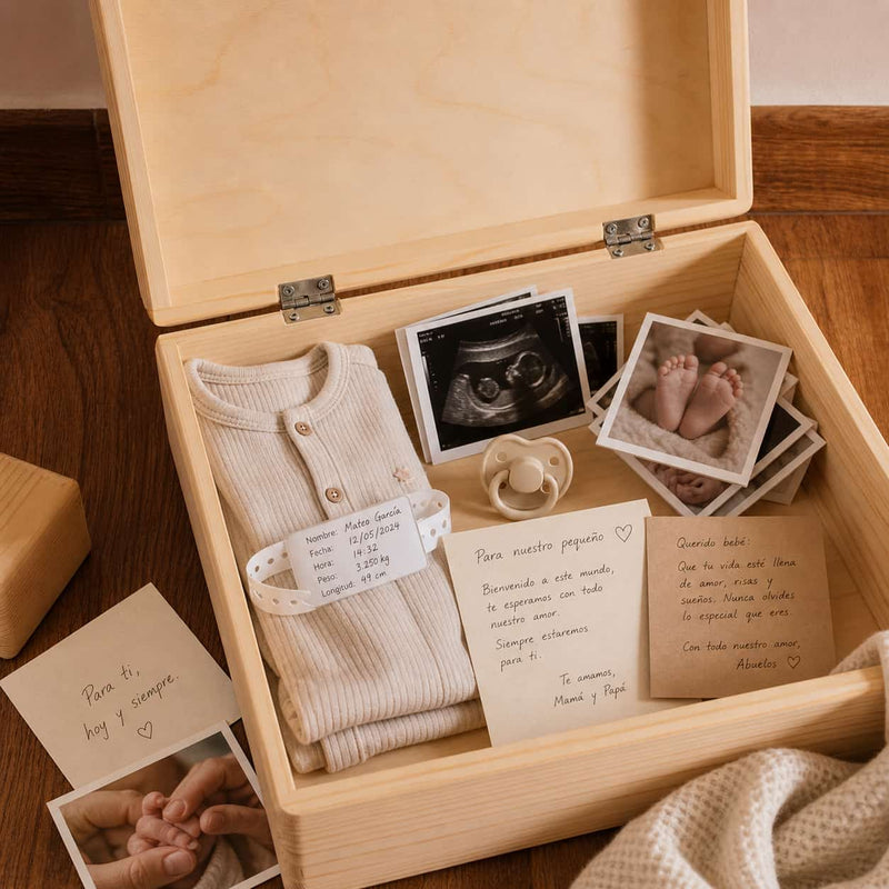 Qué guardar en una caja de nacimiento de bebé: ideas bonitas para conservar sus primeros recuerdos
