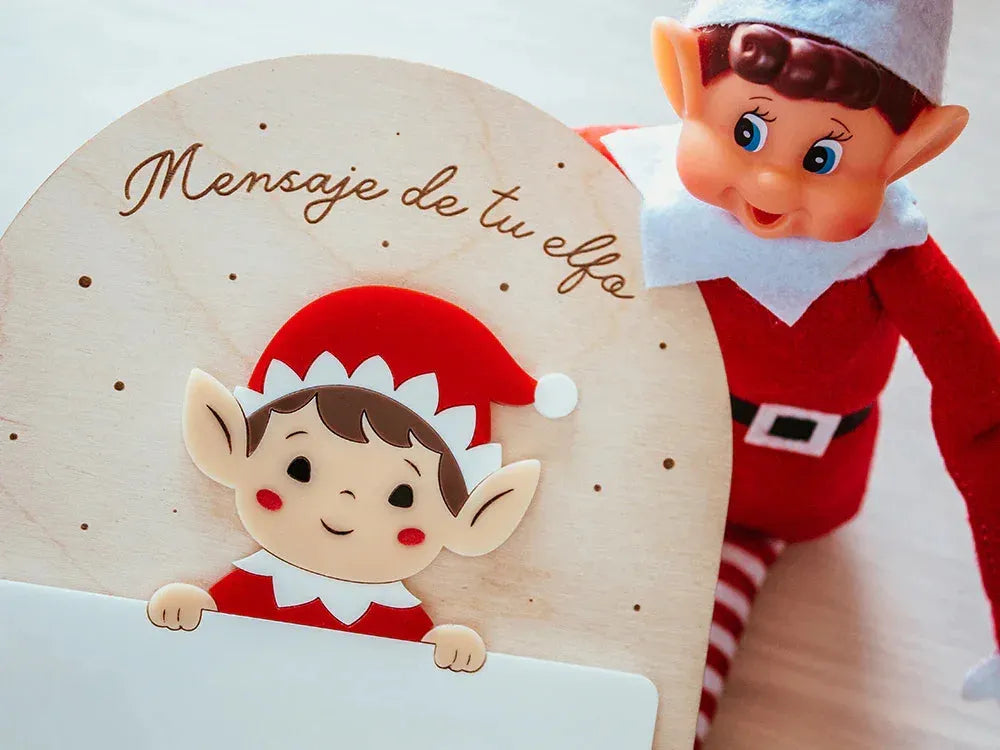 Cartel Elfo Navidad con Mensaje Personalizado - Sensalea