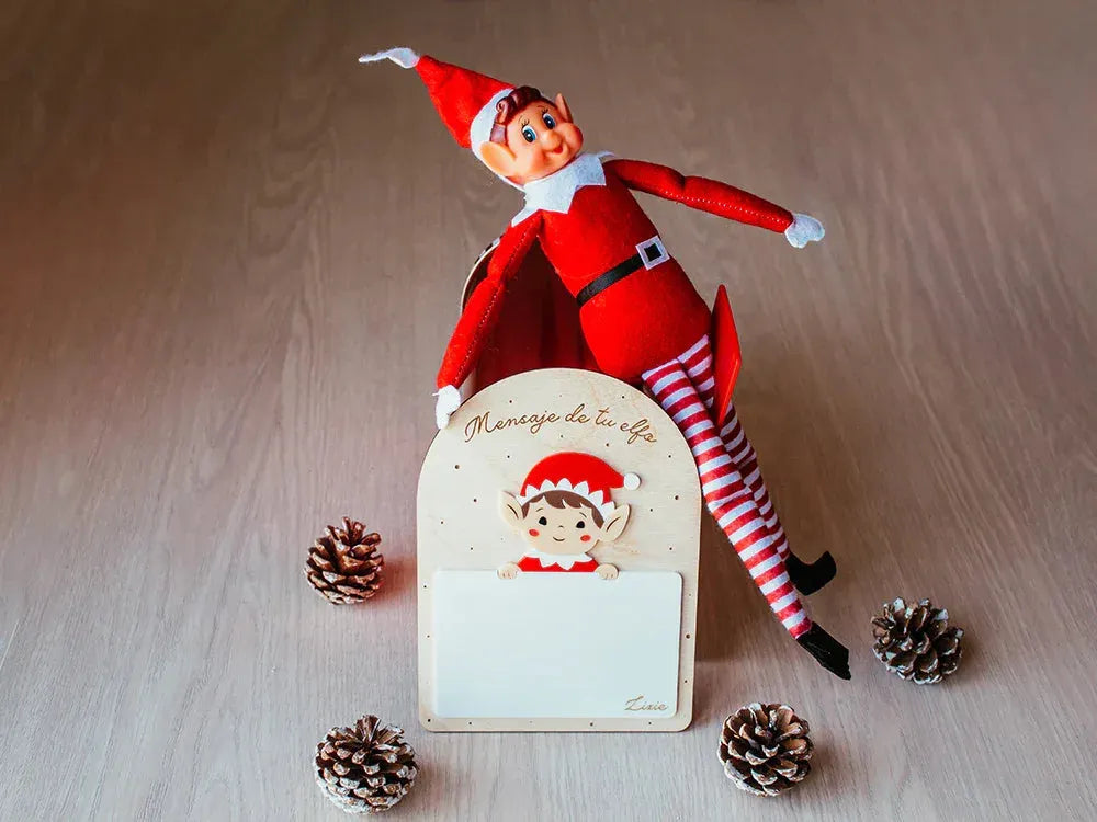 Cartel Elfo Navidad con Mensaje Personalizado - Sensalea