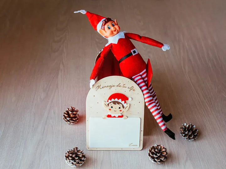 Cartel Elfo Navidad con Mensaje Personalizado - Sensalea