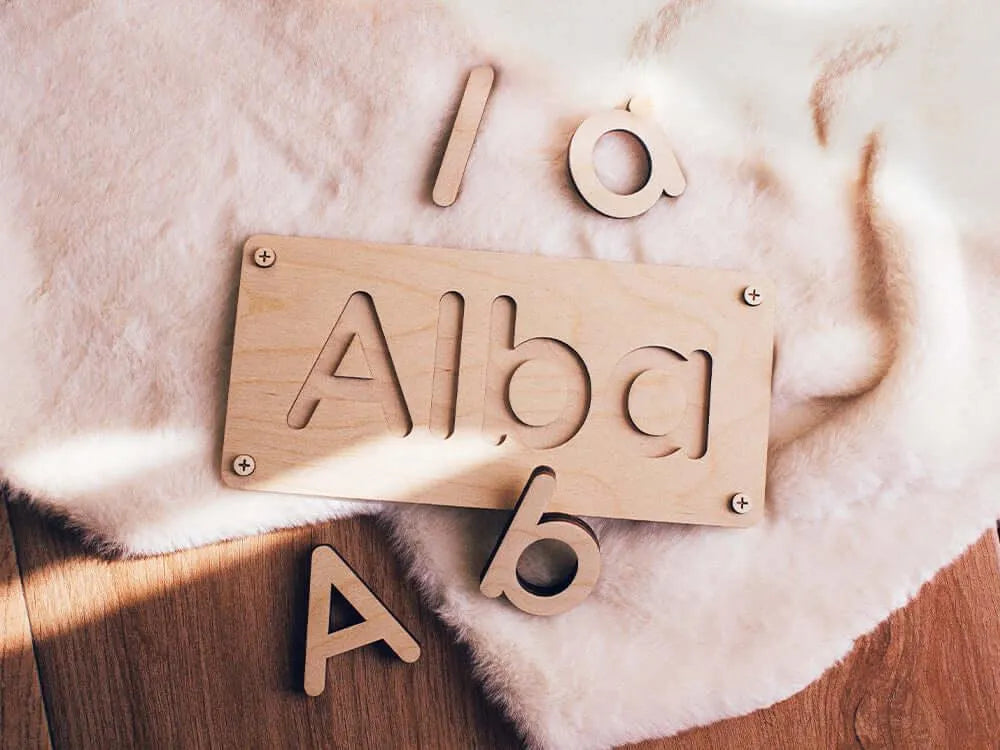 Puzzle Nombre Madera Montessori Personalizado - Sensalea