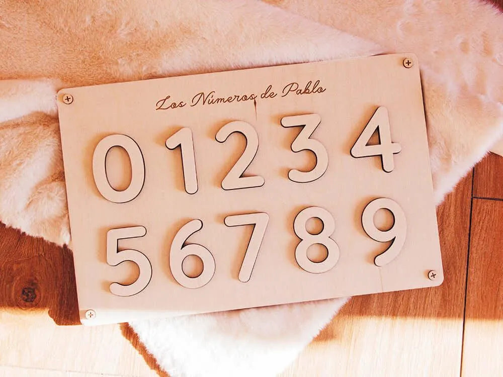 Puzzle Madera Números Montessori - Sensalea