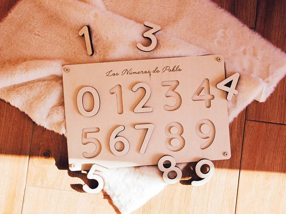 Puzzle Madera Números Montessori - Sensalea