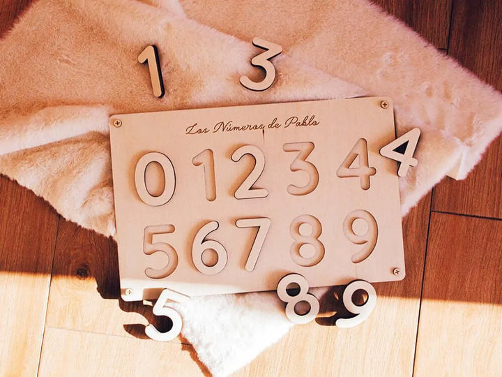 Puzzle Madera Números Montessori - Sensalea