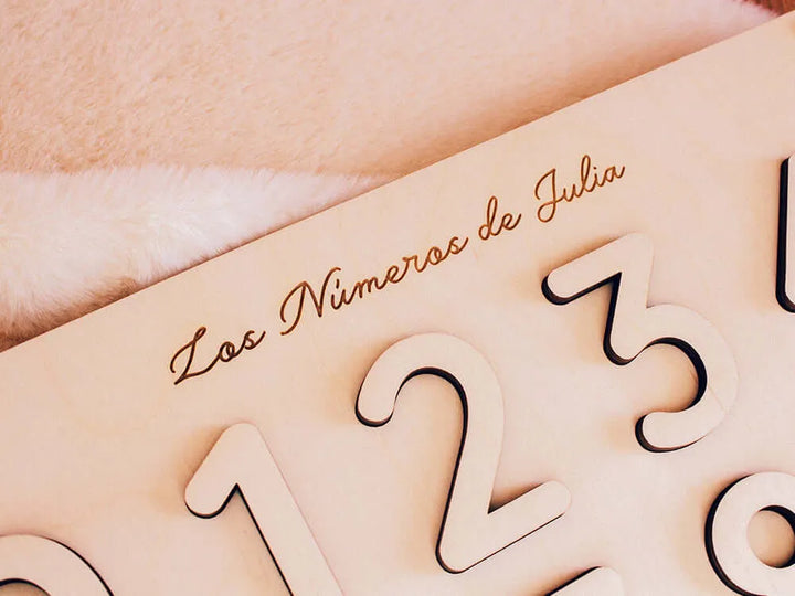 Puzzle madera números y operaciones Montessori