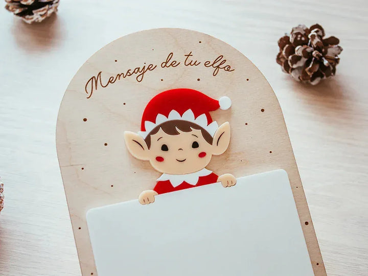 Cartel Elfo Navidad con Mensaje Personalizado - Sensalea