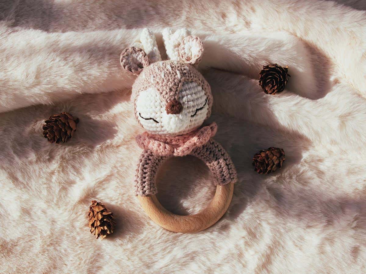 Sonajero crochet Alce