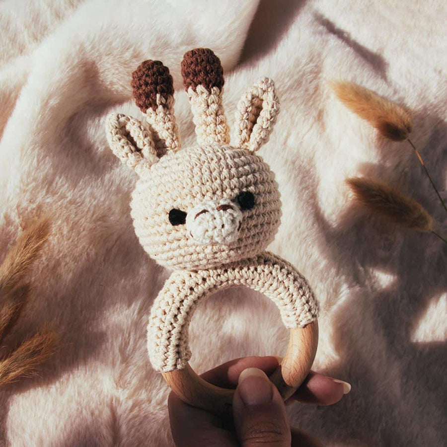 Sonajero crochet Jirafa Plano Detalle