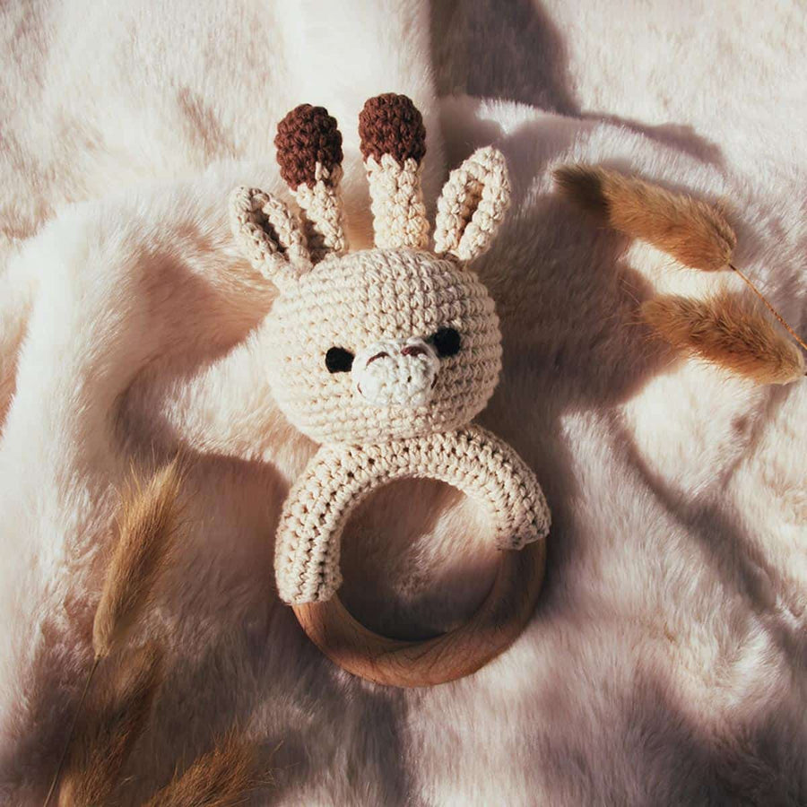 Sonajero crochet Jirafa