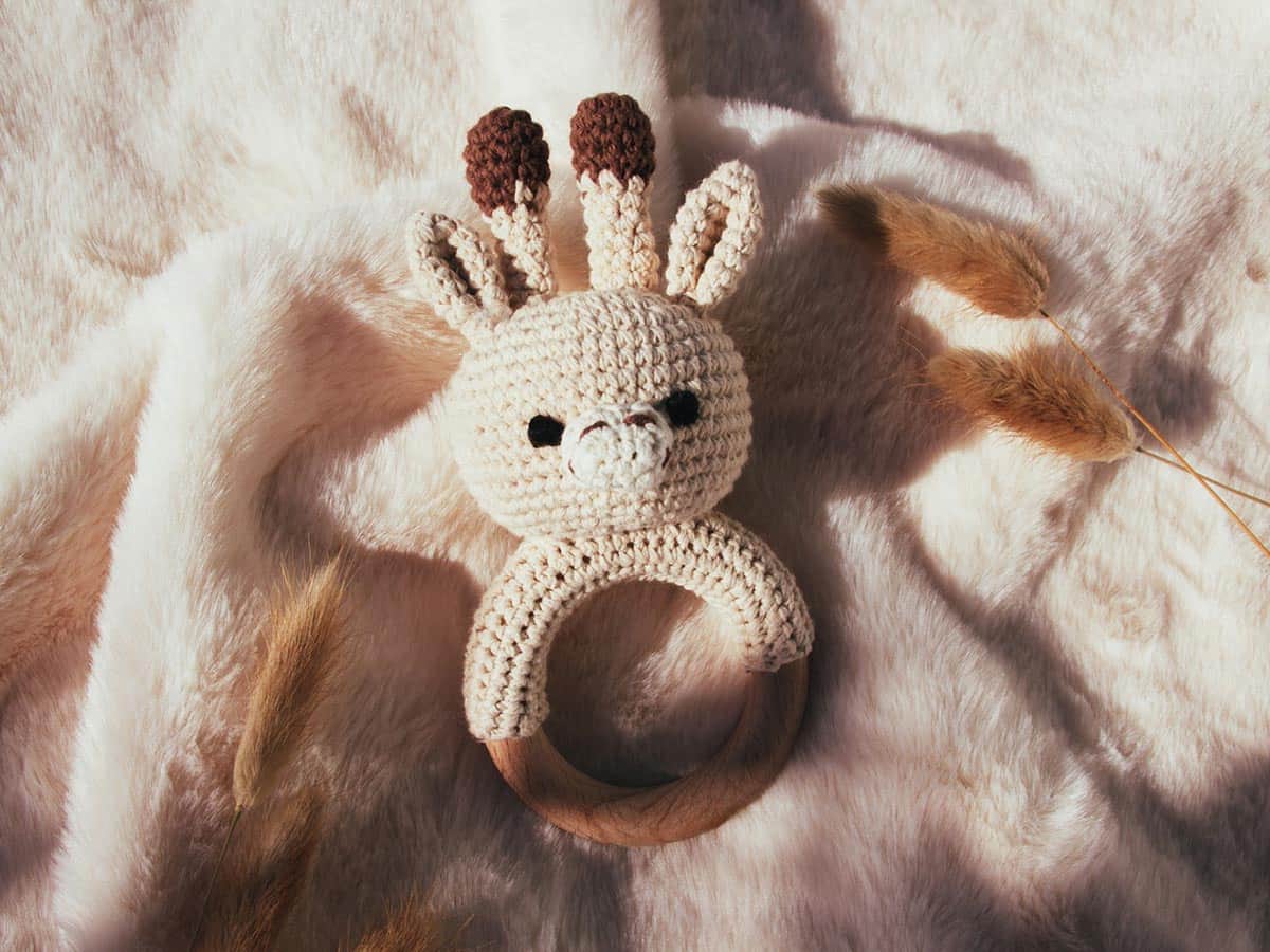 Sonajero crochet Jirafa