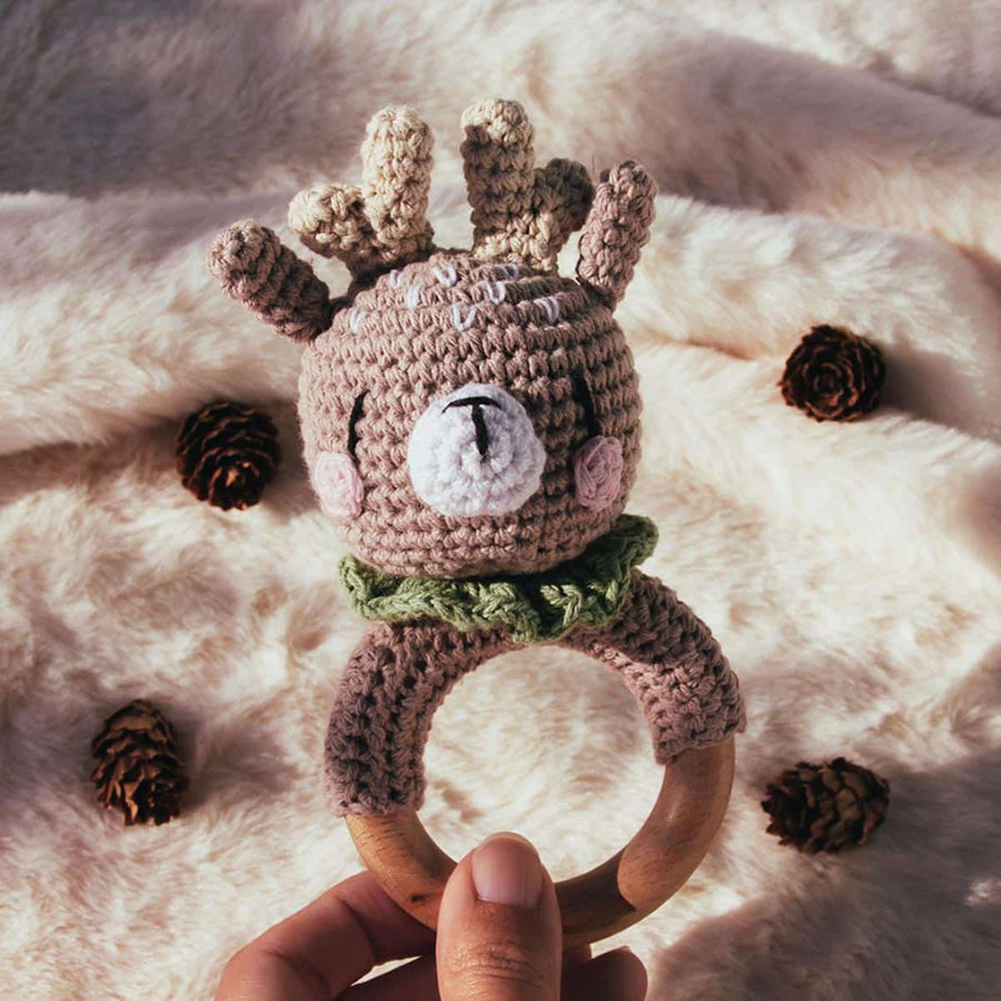 Sonajero crochet Reno Plano Detalle