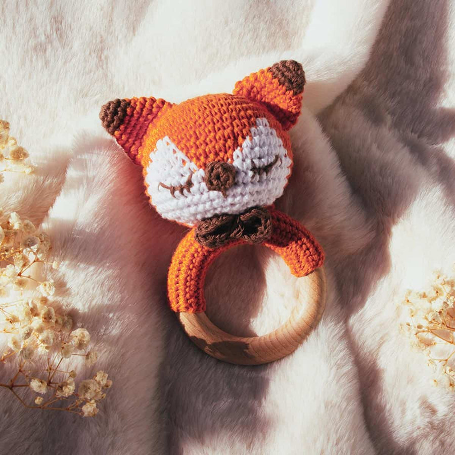 Sonajero crochet Zorrito