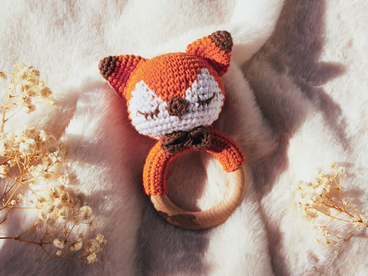 Sonajero crochet Zorrito