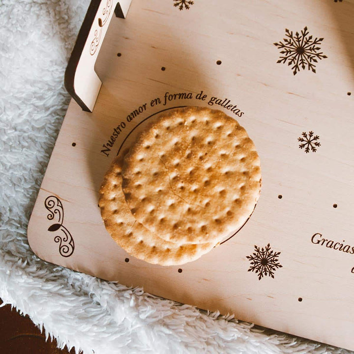 Bandeja Papá Noel personalizada plano detalle de galletas