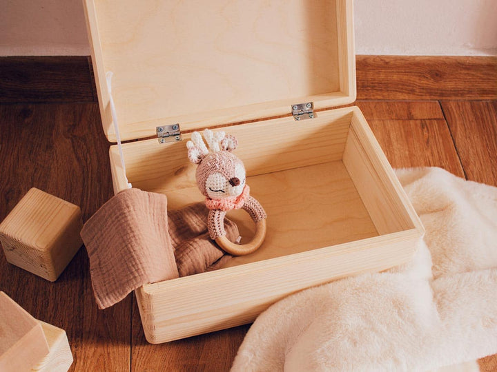 Caja nacimiento personalizada abierta