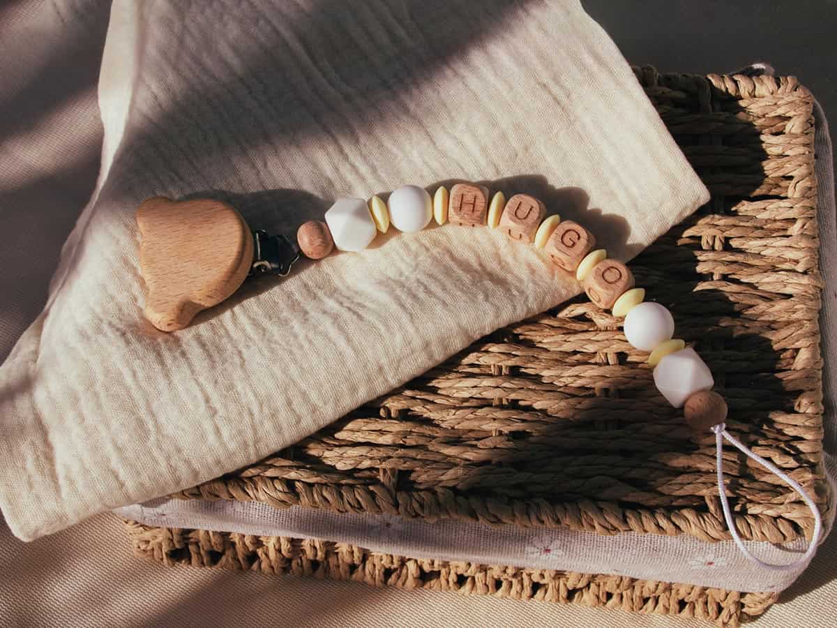 Chupetero de Madera Personalizado Osito