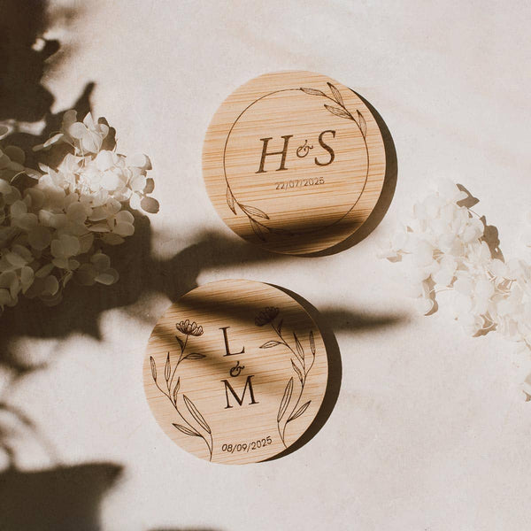 Espejo personalizado boda de madera natural varios diseños