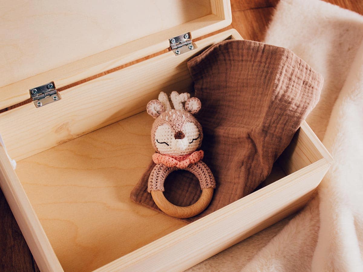 Interior caja nacimiento personalizada 