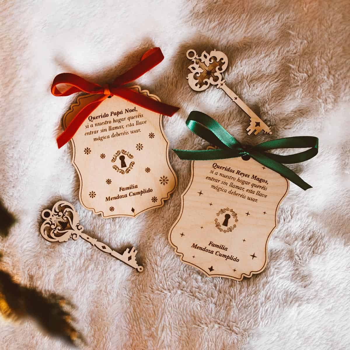 Llave mágica Navidad personalizada Papá Noel y Reyes Magos