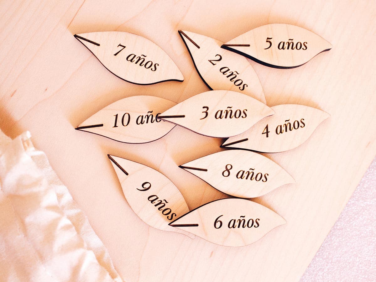 Marcadores de altura personalizados Diseño Hojas (medidor infantil Koalas)