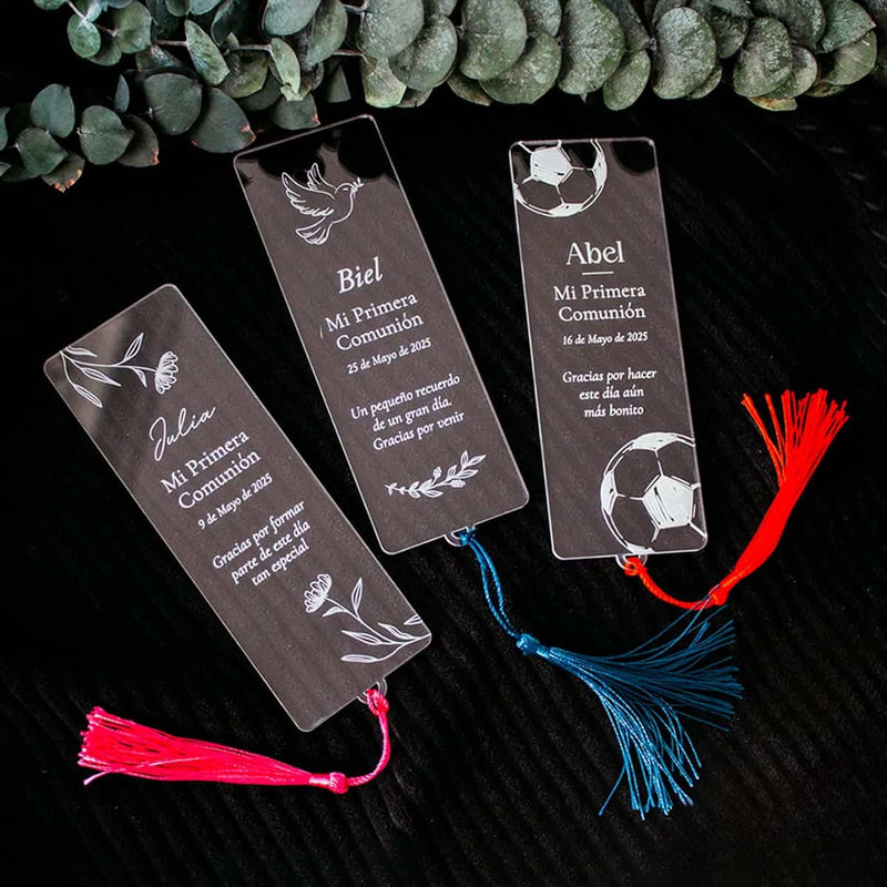 Marcapáginas comunión personalizados de metacrilato varios diseños