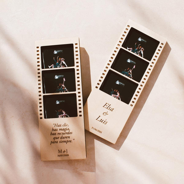 Marco fotos Fotomatón de madera plano general de los dos modelos