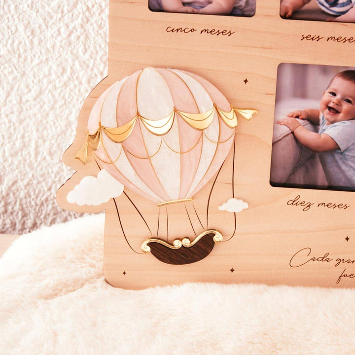 Marco de fotos primer año diseño Globos Aerostáticos Plano detalle globo pequeño