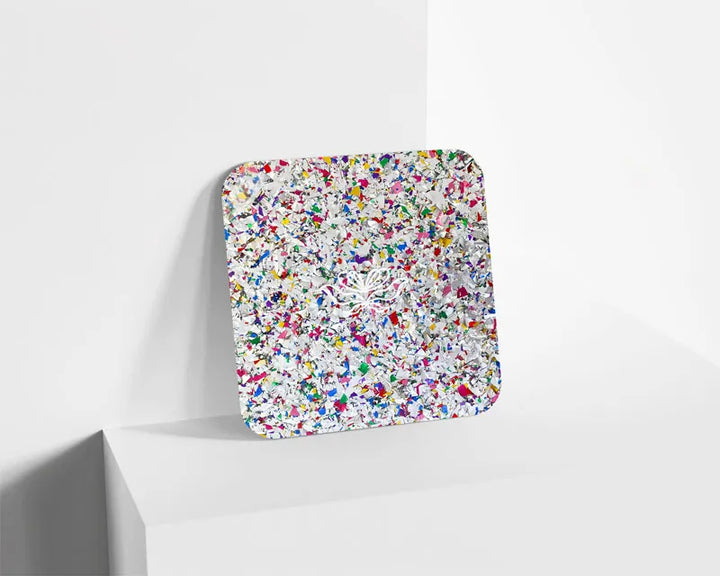 Metacrilato Confeti Prisma Colorido Plata de 3 mm