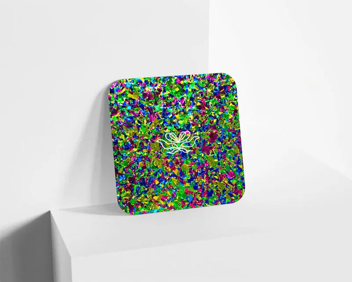 Metacrilato Confeti Prisma Colorido Verde de 3 mm