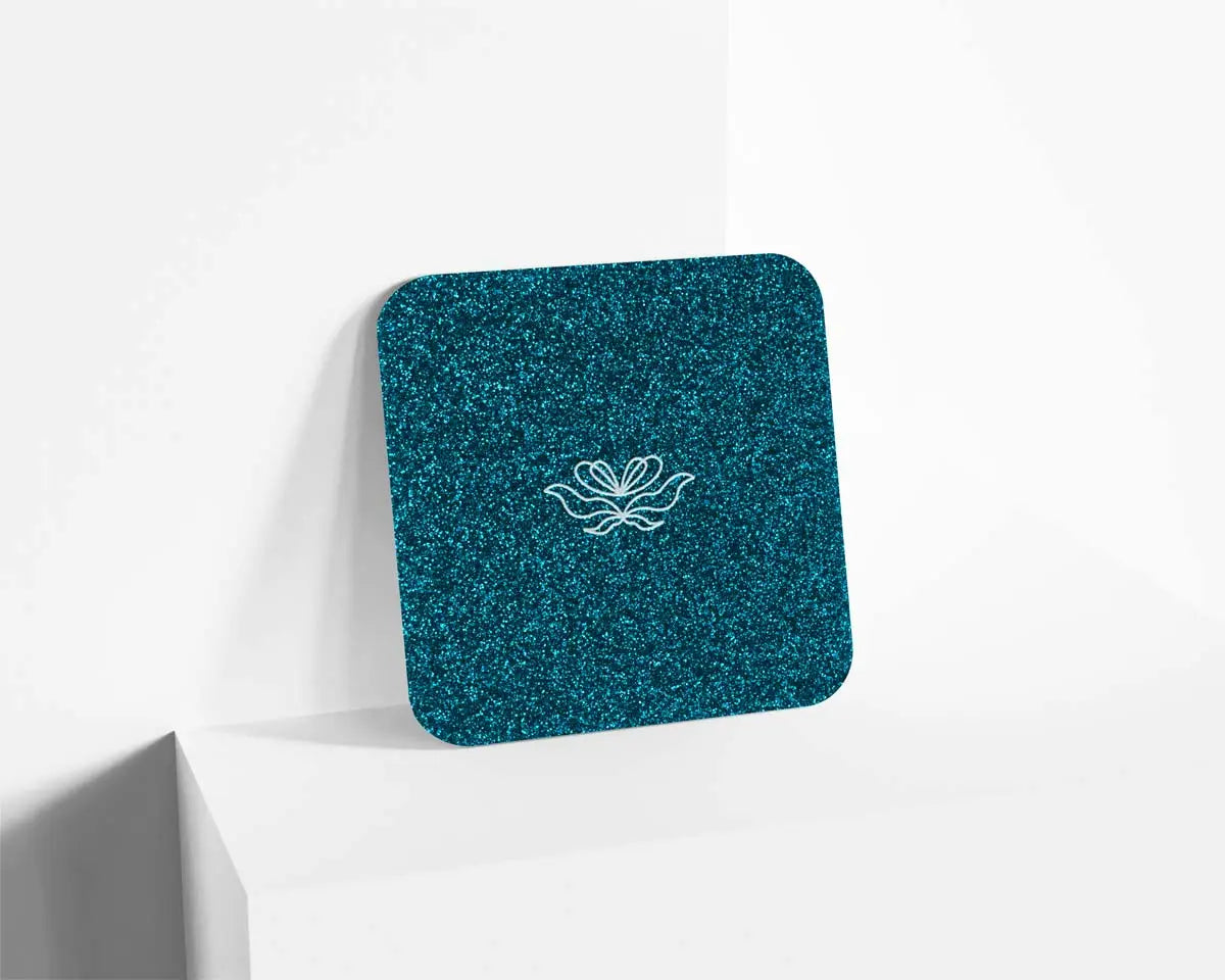 Metacrilato Glitter Azul Glaciar de 3 mm