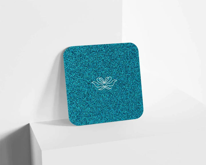 Metacrilato Glitter Azul Mediterráneo de 3 mm