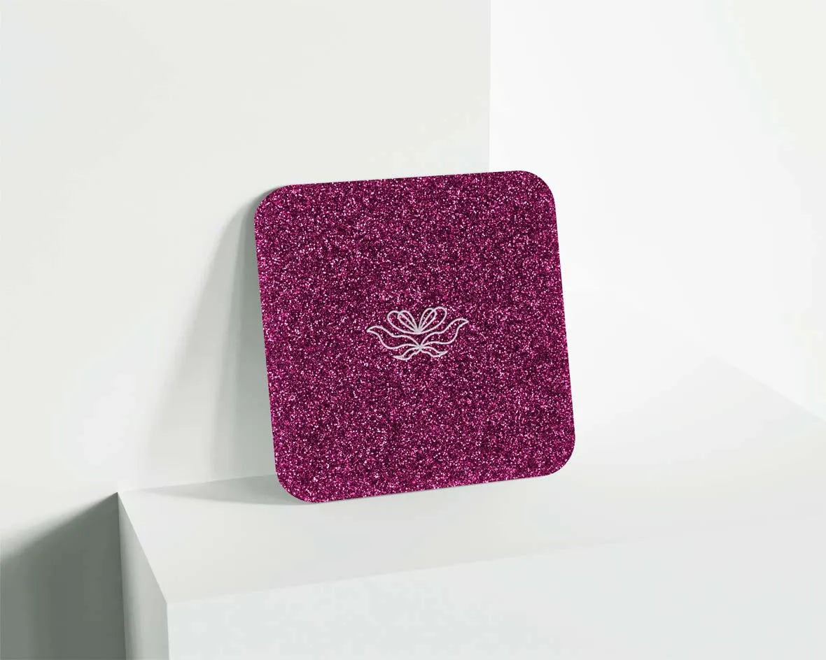 Metacrilato Glitter Burdeos Rosado de 3 mm