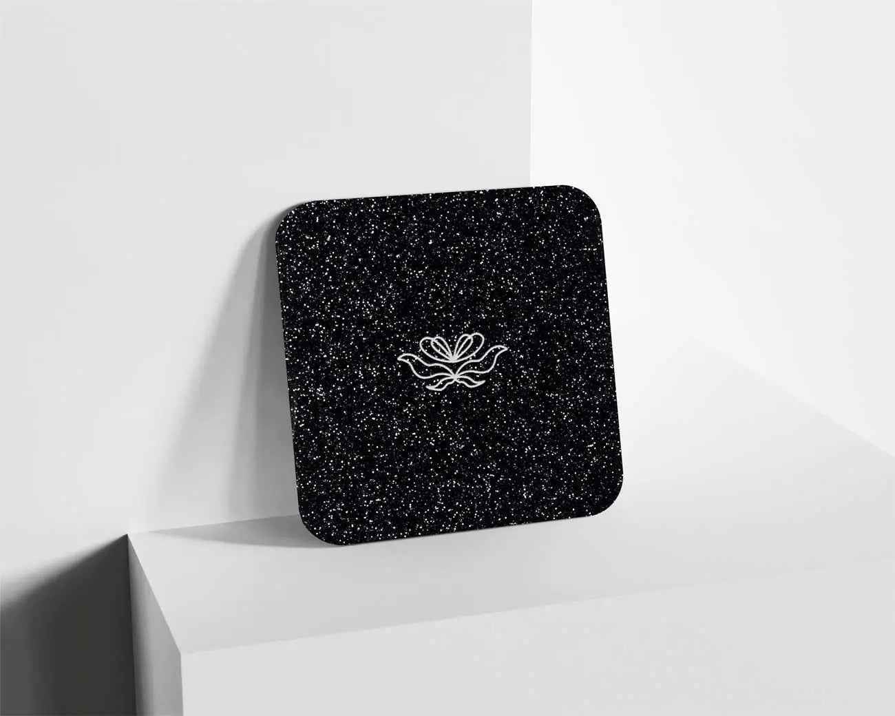 Metacrilato Glitter Especial Parte Delantera Negro Galaxia de 3 mm