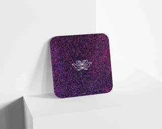 Metacrilato Glitter Premium Holográfico Dark Púrpura de 3 mm