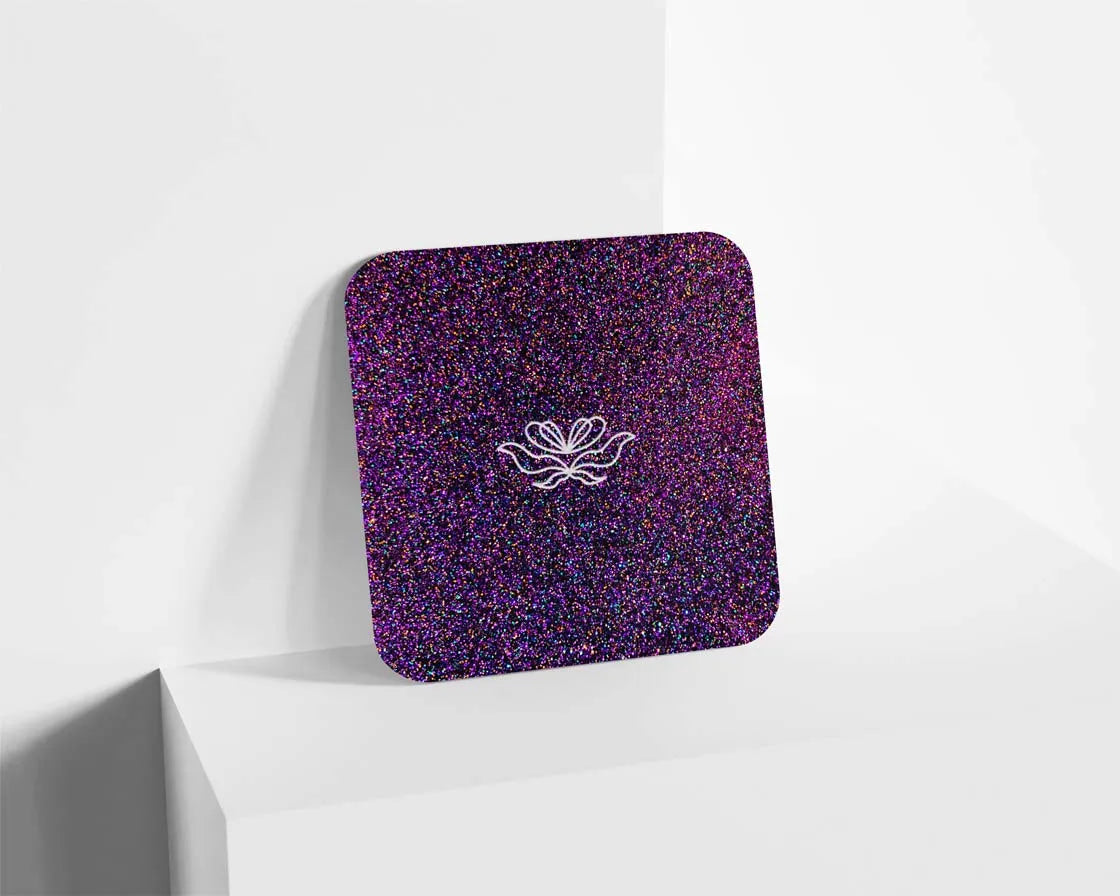 Metacrilato Glitter Premium Holográfico Dark Púrpura de 3 mm