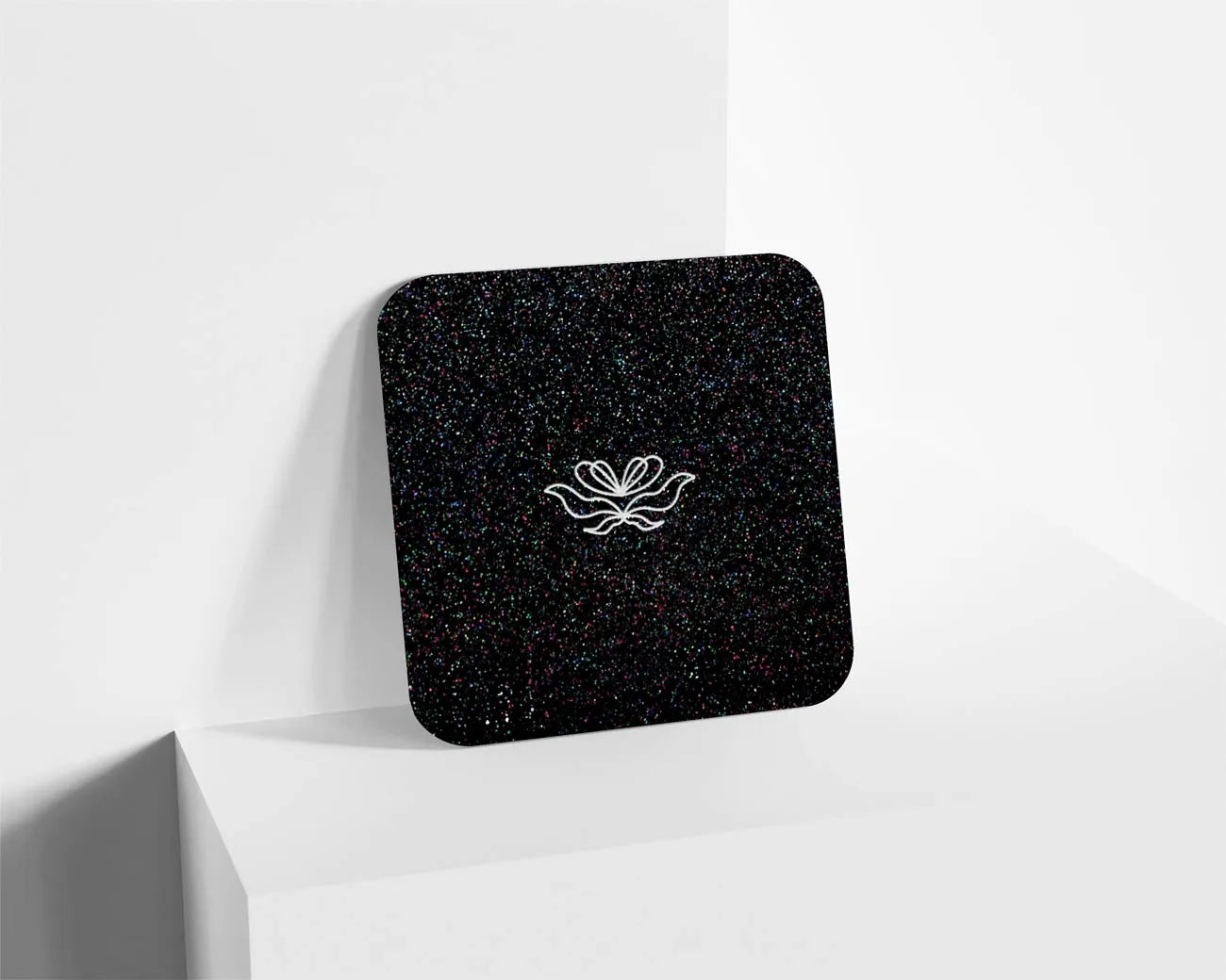 Metacrilato Glitter Premium Holográfico Negro Galaxia de 3 mm