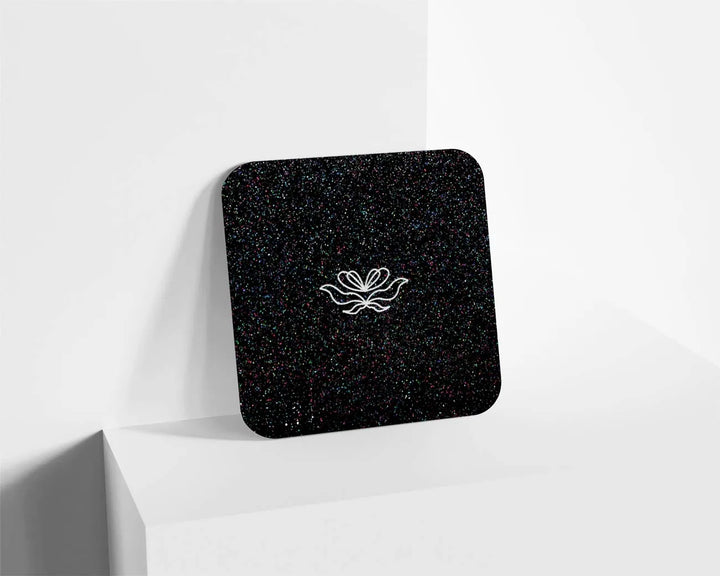 Metacrilato Glitter Premium Holográfico Negro Galaxia de 3 mm