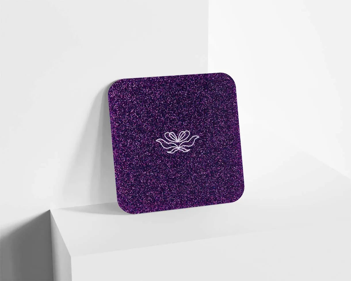 Metacrilato Glitter Premium Morado Berenjena de 3 mm