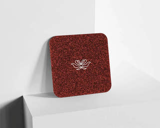 Metacrilato Glitter Rojo Navideño de 3 mm