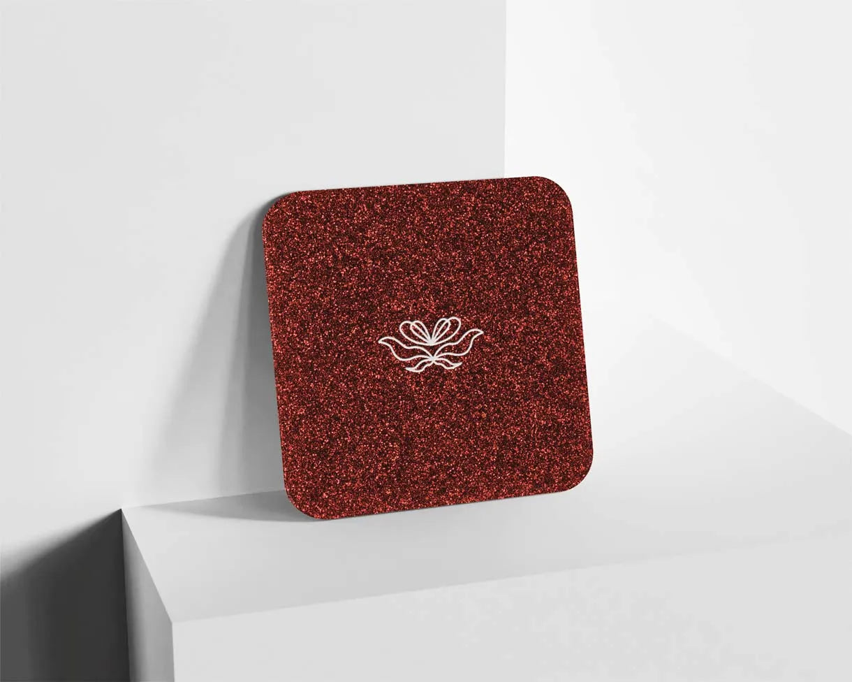 Metacrilato Glitter Rojo Navideño de 3 mm