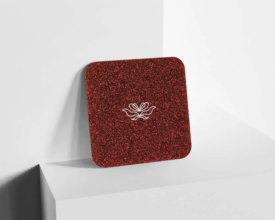 Metacrilato Glitter Rojo Navideño de 3 mm