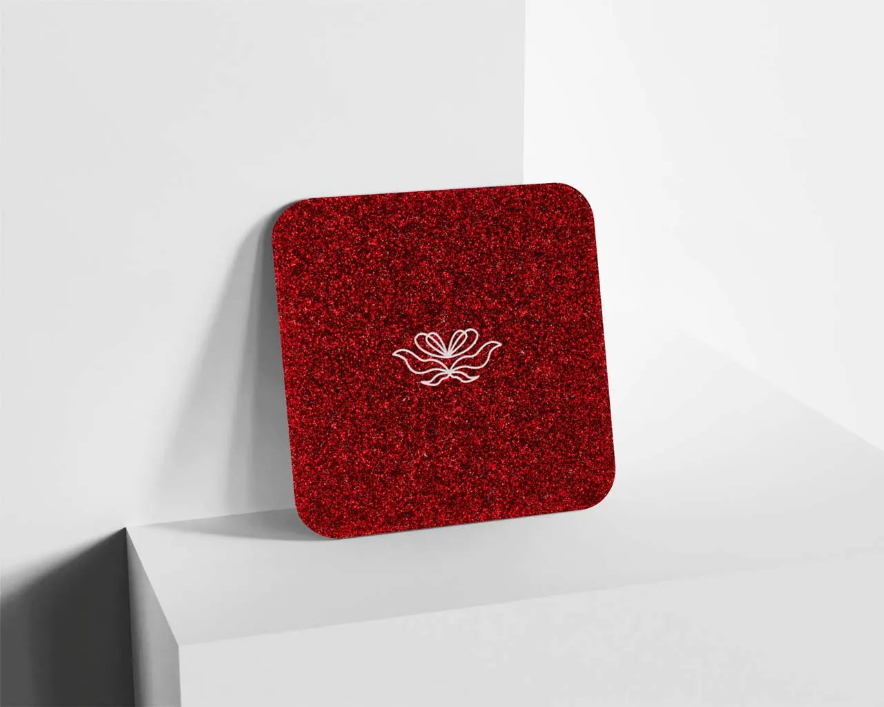 Metacrilato Glitter Rojo Rubí de 3 mm